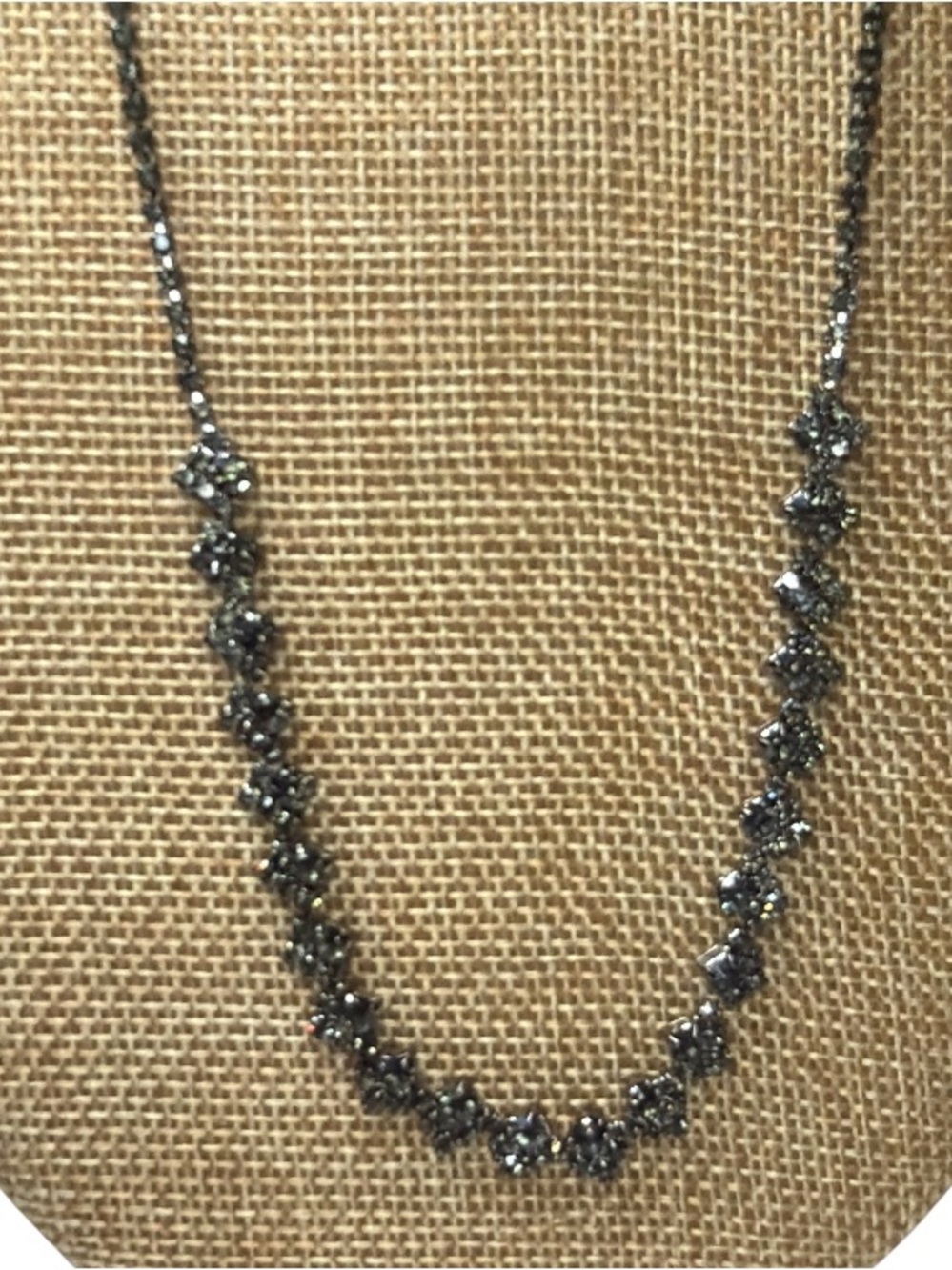 Charming Charlie Gray Crystal Station Necklace - Women Jewelry